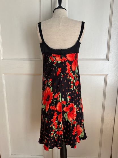 ICONIC Dolce and Gabbana D&G Poppy Silk Dress (L)