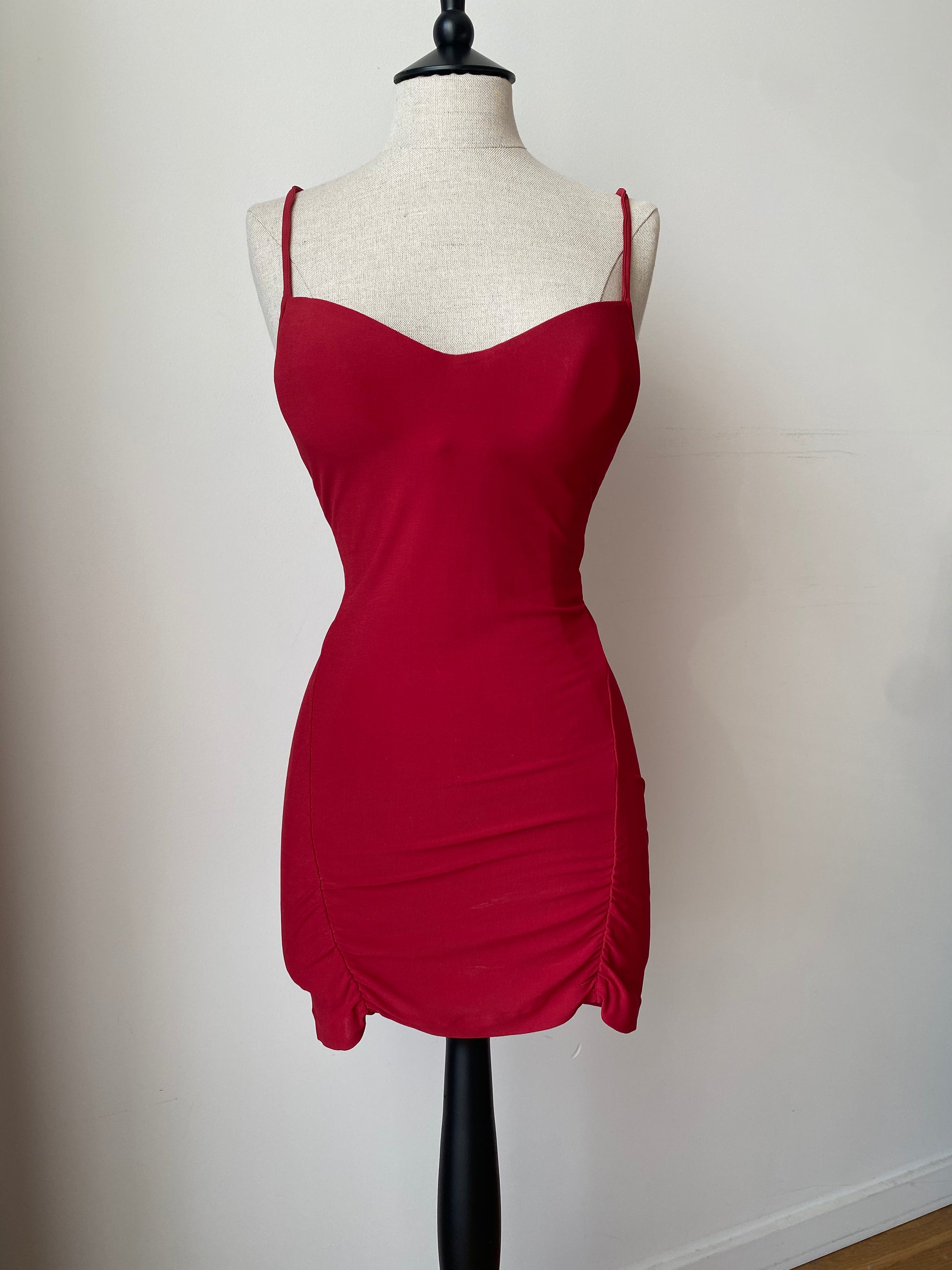la perla red dress La Perla Red Silk Slip Dress La Perla