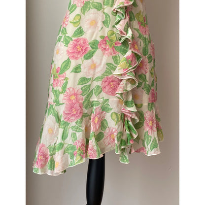 Blumarine Blugirl RUNWAY Silk Floral Dress with Ruffles (S and XS)