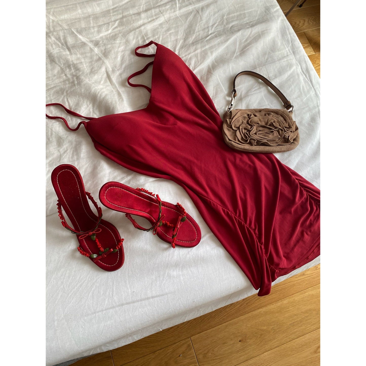 Vintage La Perla Mini Red Dress (M)