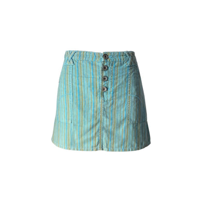 Vintage Dolce Gabbana D&G Striped Mini Denim Skirt (S)