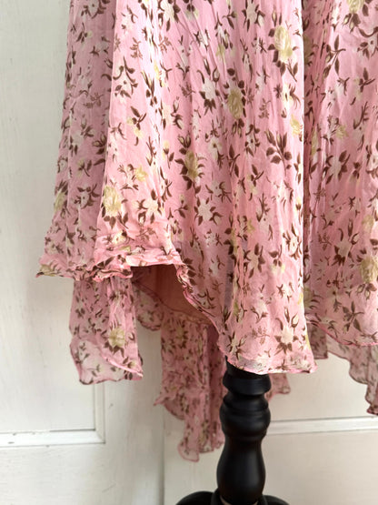 RUNWAY Dolce and Gabbana D&G Floral Silk Dress in Pink F/W 2004 (S)