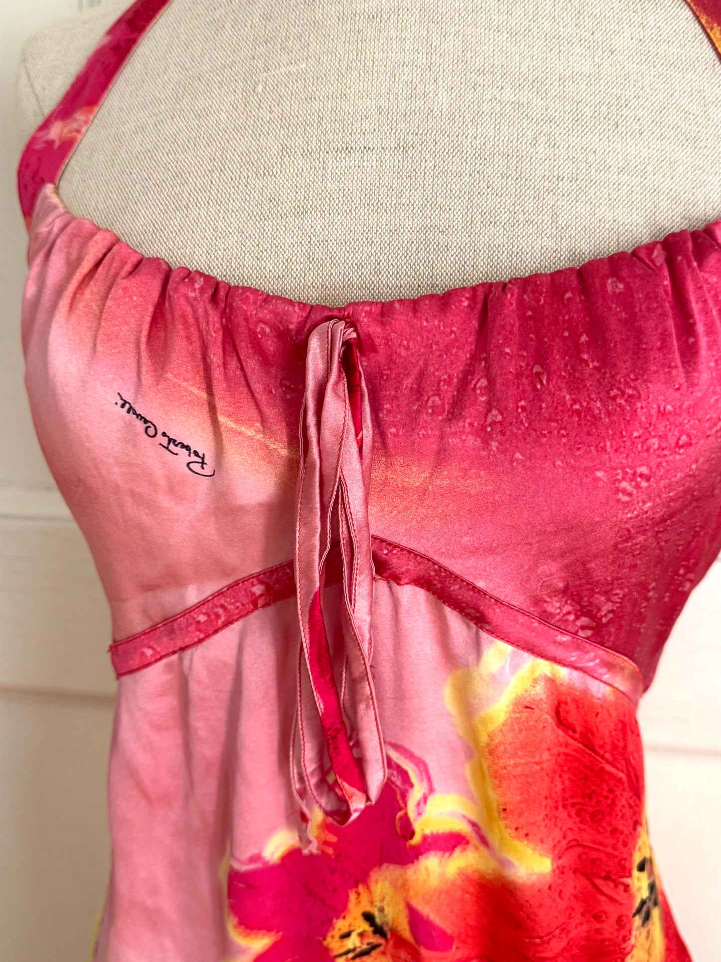 Roberto Cavalli S/S 2002 Floral Silk Dress (S and XS)