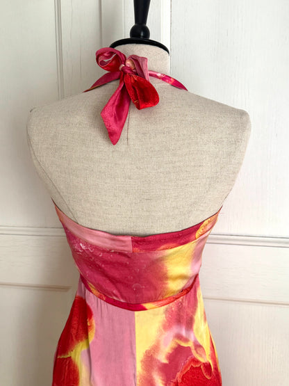 Roberto Cavalli S/S 2002 Floral Silk Dress (S and XS)