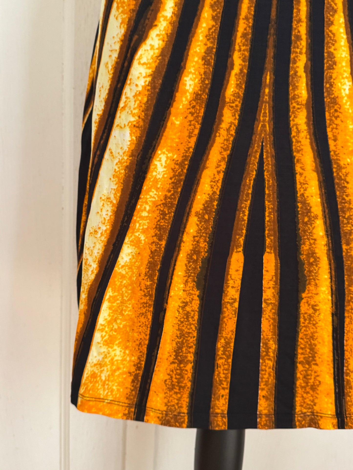 ICONIC Runway Roberto Cavalli S/S 2007 Ray Of Sun Mini Cowl Neck Dress (L and XL)