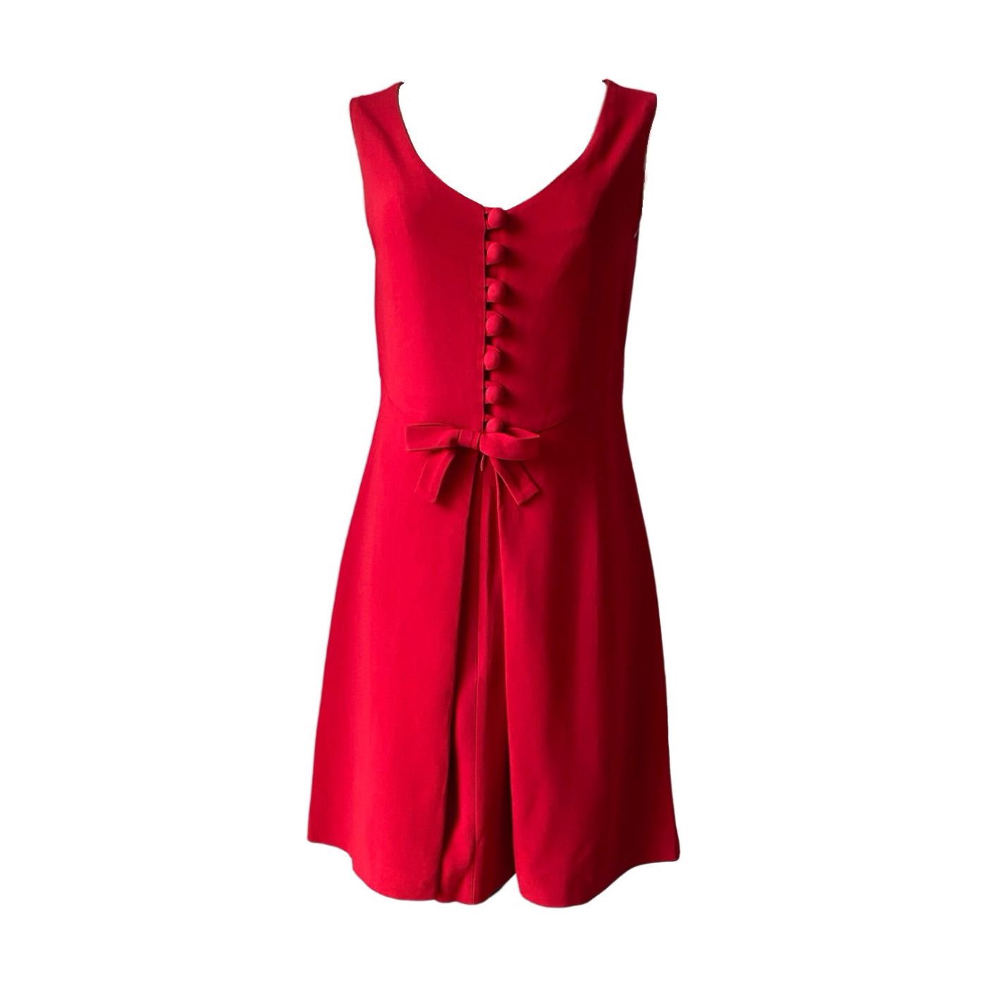 Moschino Couture Red Button Mini Dress (S)