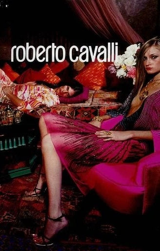 RUNWAY Roberto Cavalli S/S 2001 Multicolor Beaded Silk Dress (XS-S-M)