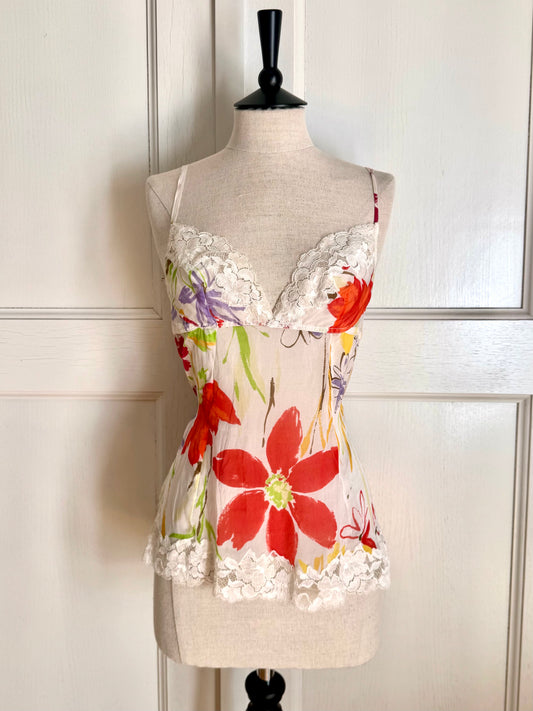 ICONIC Dolce Gabbana S/S 2002 Bellucci Floral Top (S)