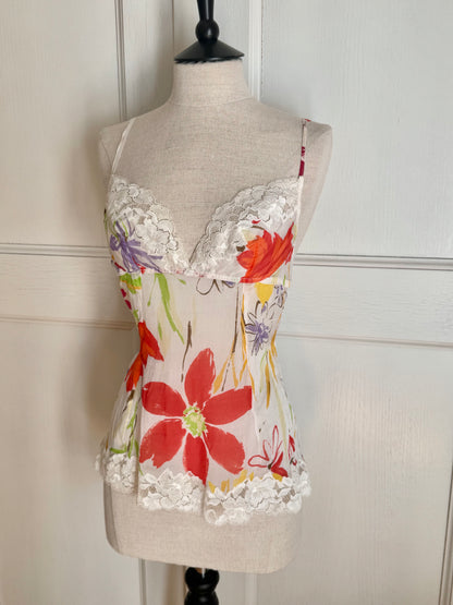ICONIC Dolce Gabbana S/S 2002 Bellucci Floral Top (S)