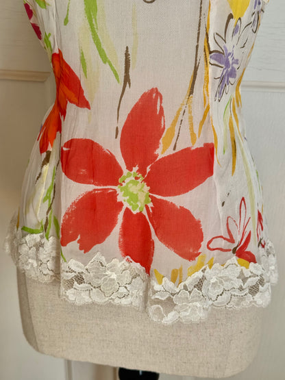 ICONIC Dolce Gabbana S/S 2002 Bellucci Floral Top (S)