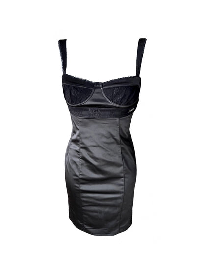 John Galliano Vintage Corset Dress In Black (S)