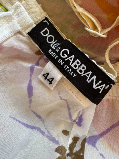 ICONIC Dolce Gabbana S/S 2002 Bellucci Floral Top (S)