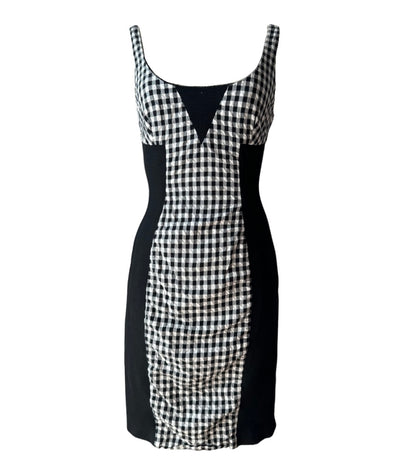 Versace Black & White Gingham Dress (S)