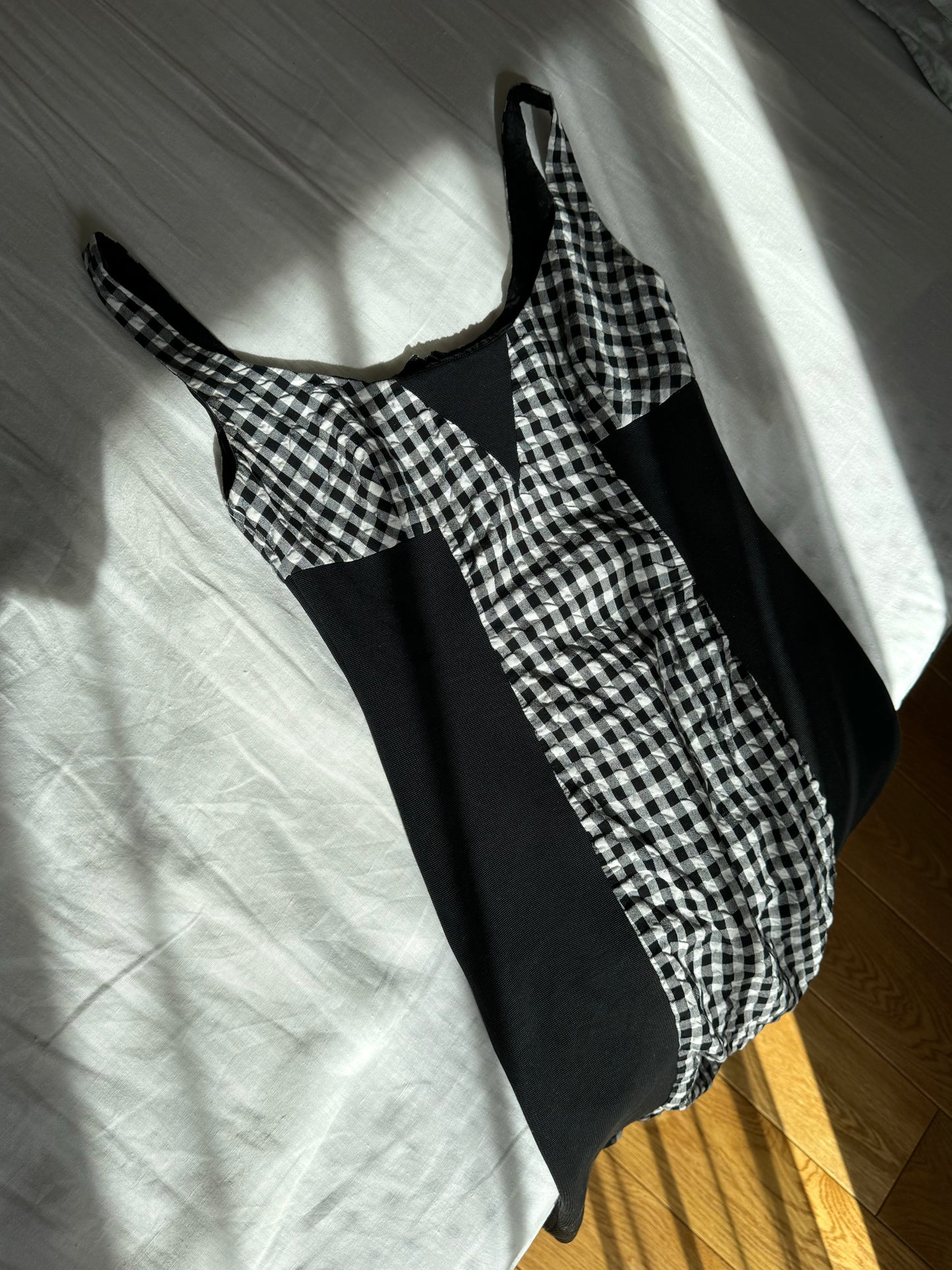 Versace Black & White Gingham Dress (S)