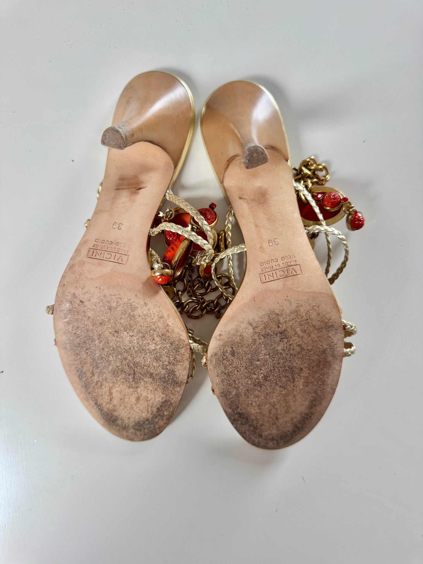 Giuseppe Zanotti Vintage Orange Stones Heels (EU 39)