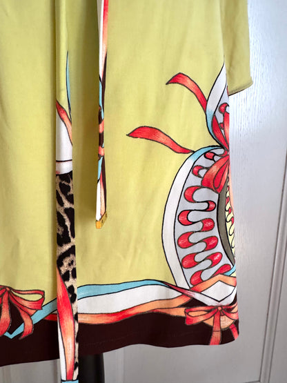 Roberto Cavalli S/S 2004 Off-Shoulder Yellow Dress (S)