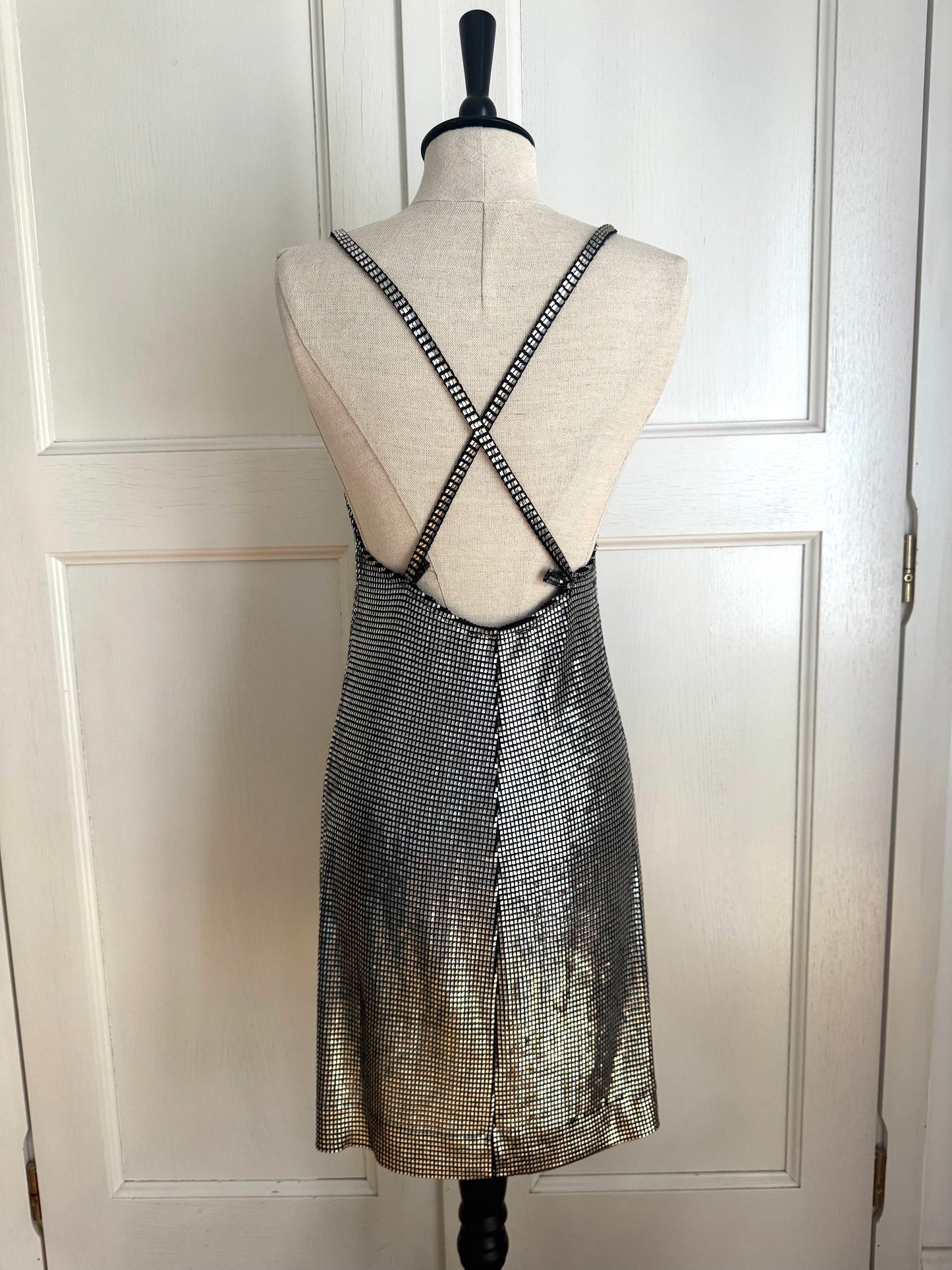 ICONIC Paco Rabanne 90s Mini Metallic Silver Dress (S)