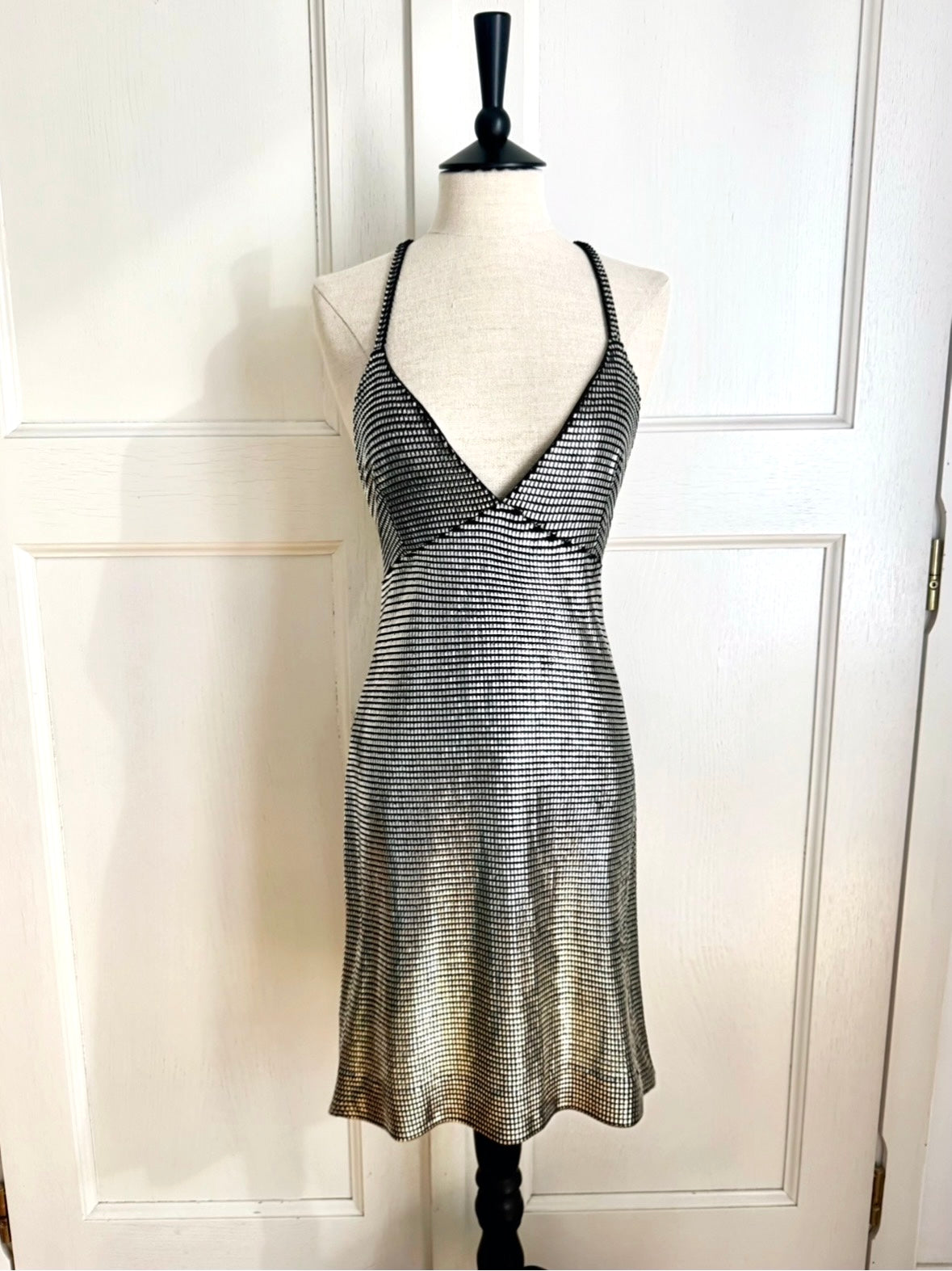 ICONIC Paco Rabanne 90s Mini Metallic Silver Dress (S)