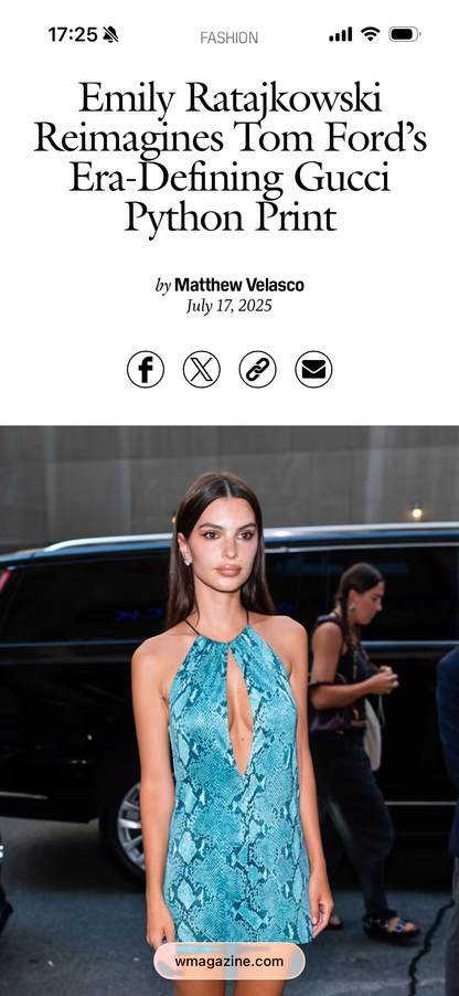 ☆ Gucci By Tom Ford S/S 2000 Turquoise Python Keyhole Midi Dress (M)