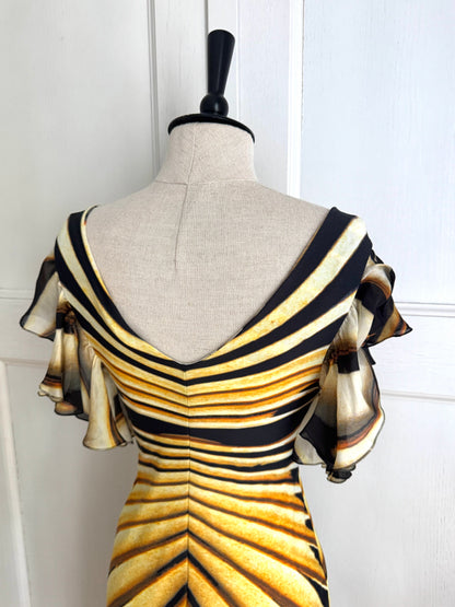 ICONIC Runway Roberto Cavalli S/S 2007 Ray Of Sun Mini Butterfly Dress (S)