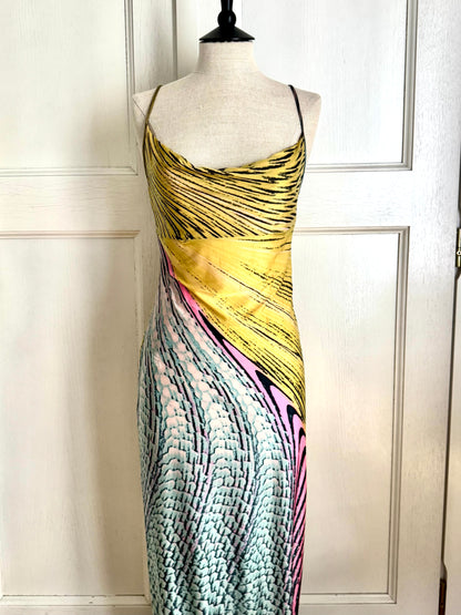 ☆ Roberto Cavalli S/S 2001 Illusion Maxi Dress Gown (M)
