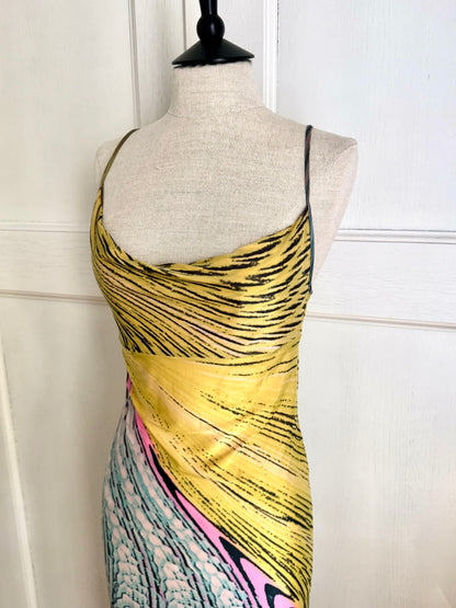 ☆ Roberto Cavalli S/S 2001 Illusion Maxi Dress Gown (M)