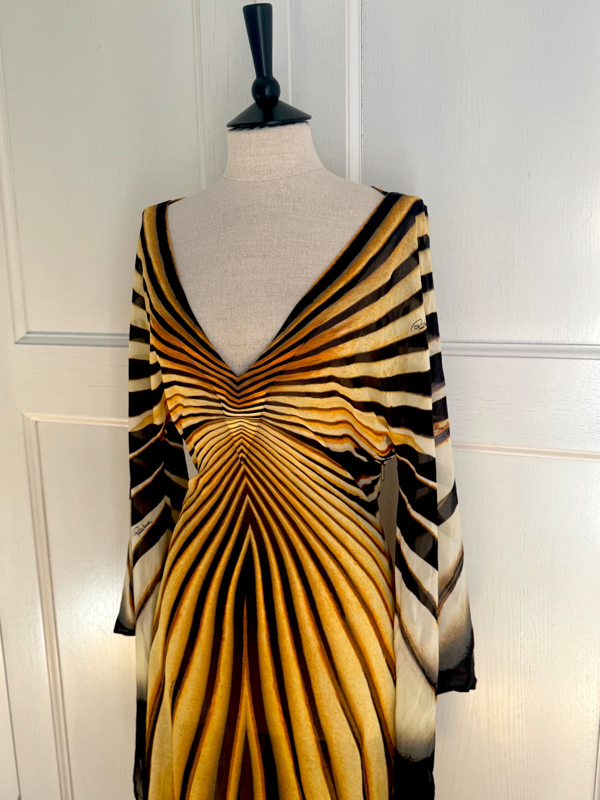 ☆ Runway Roberto Cavalli S/S 2007 Ray Of Sun Mini Butterfly Dress (S / IT 40)