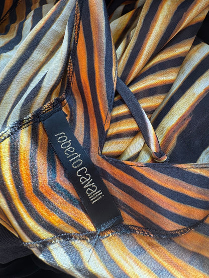 ☆ Runway Roberto Cavalli S/S 2007 Ray Of Sun Mini Butterfly Dress (S / IT 40)