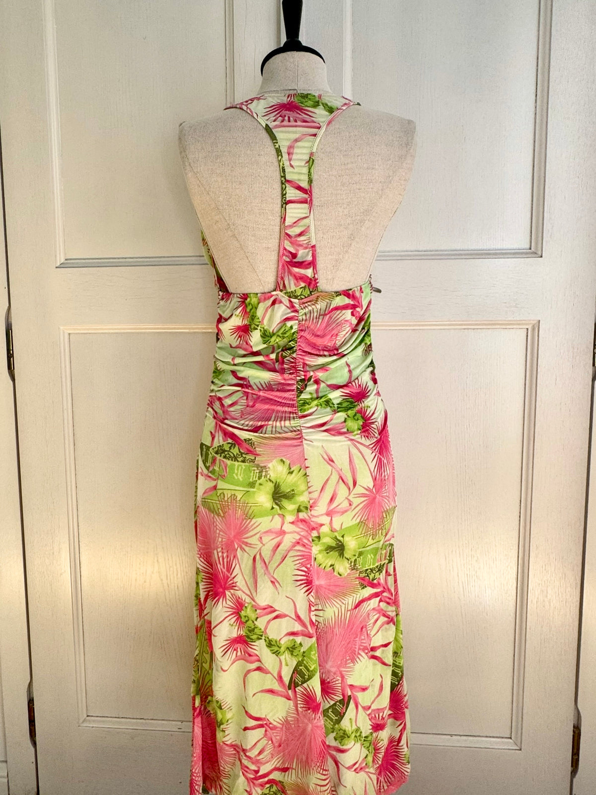 Versace S/S 2004 Ruffled Tropical Dress (L-XL)