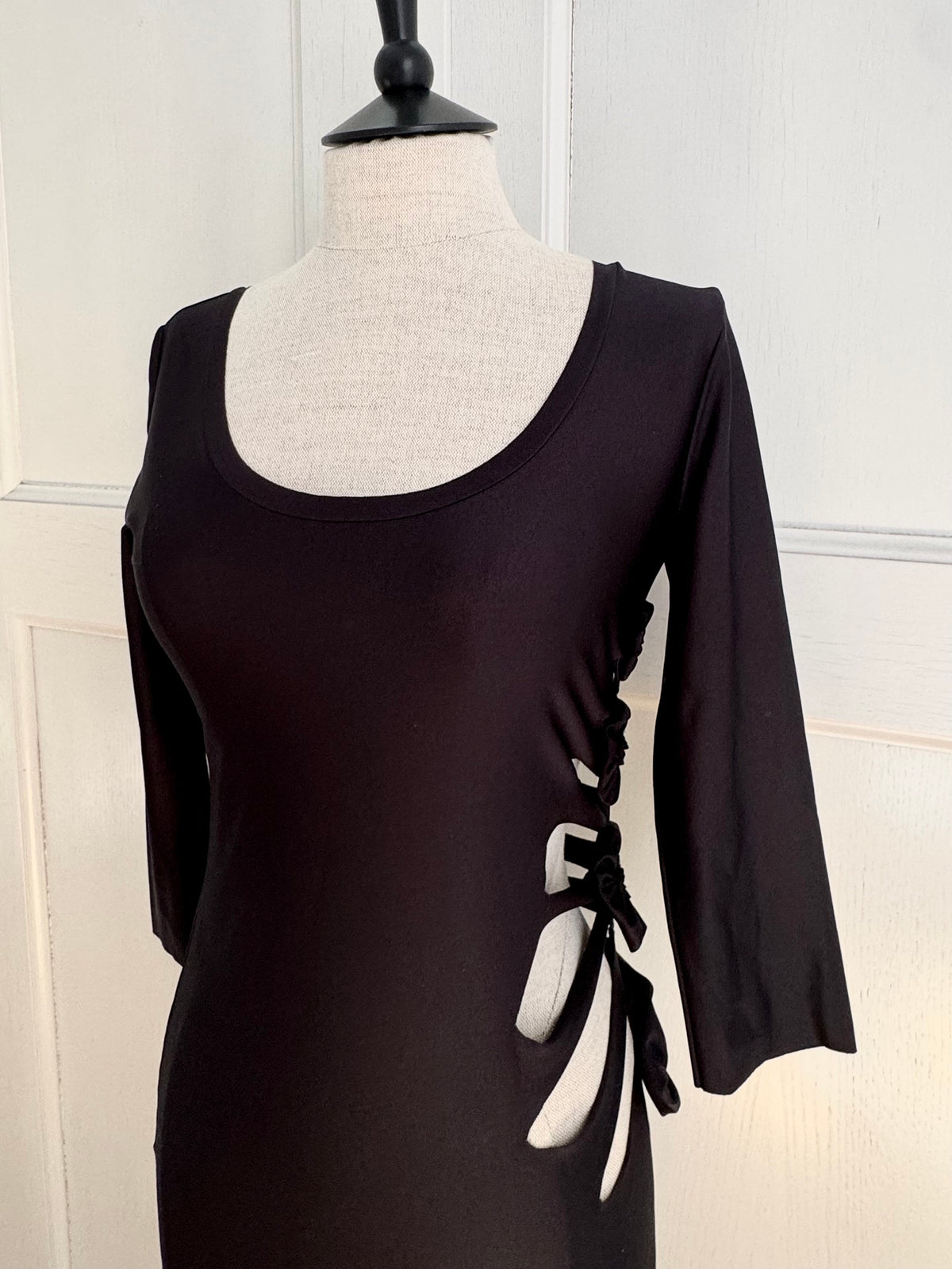 ICONIC Jean Paul Gaultier JPG Cut-Out Black Maxi Dress (S)