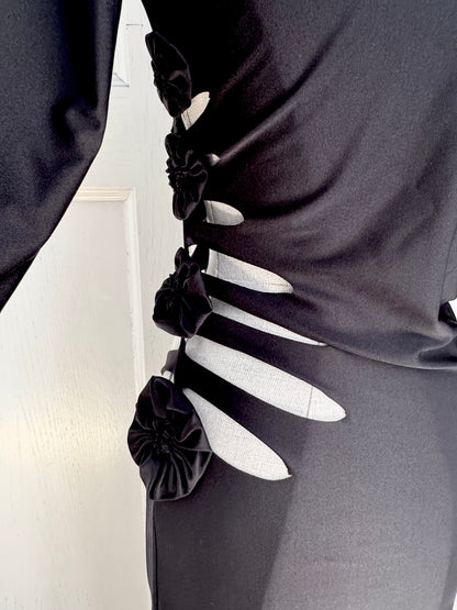 ICONIC Jean Paul Gaultier JPG Cut-Out Black Maxi Dress (S)