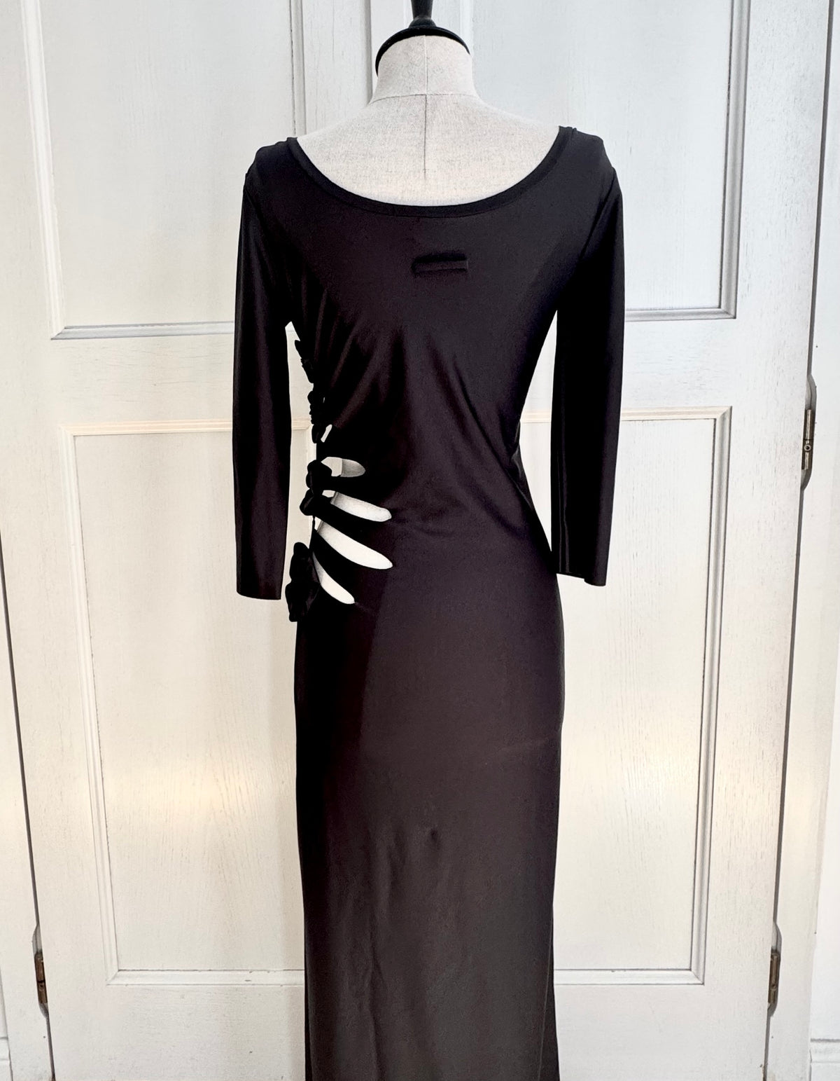 ICONIC Jean Paul Gaultier JPG Cut-Out Black Maxi Dress (S)
