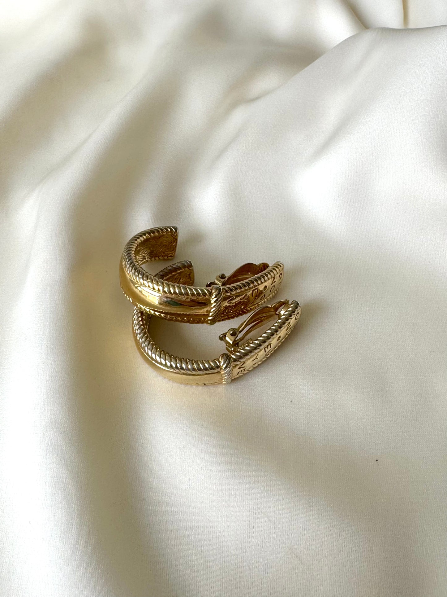 Vintage Golden Givenchy Clip-On Earrings