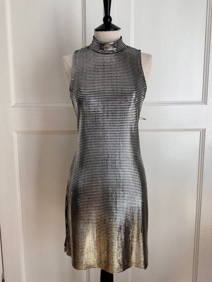 Paco Rabanne Vintage Silver 90s Mini Dress (S)