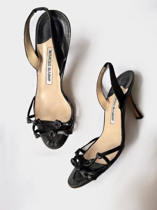 Manolo Blahnik Vintage Rose Sandals (EU 38,5)