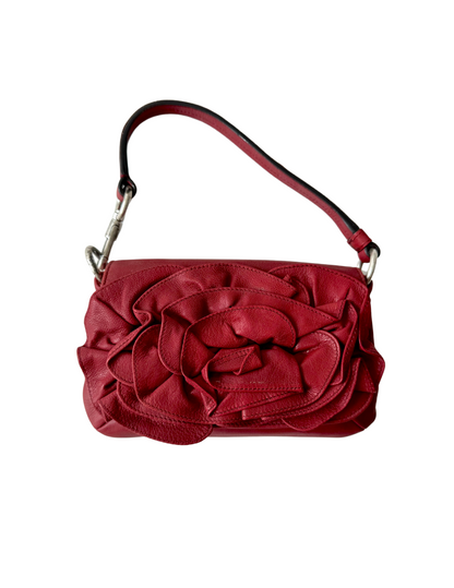 Vintage YSL Mini Nadja Leather Bag in Red