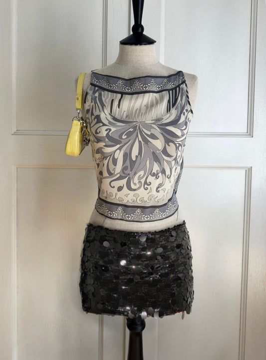 Pucci Vintage Grey Crop Top (S)