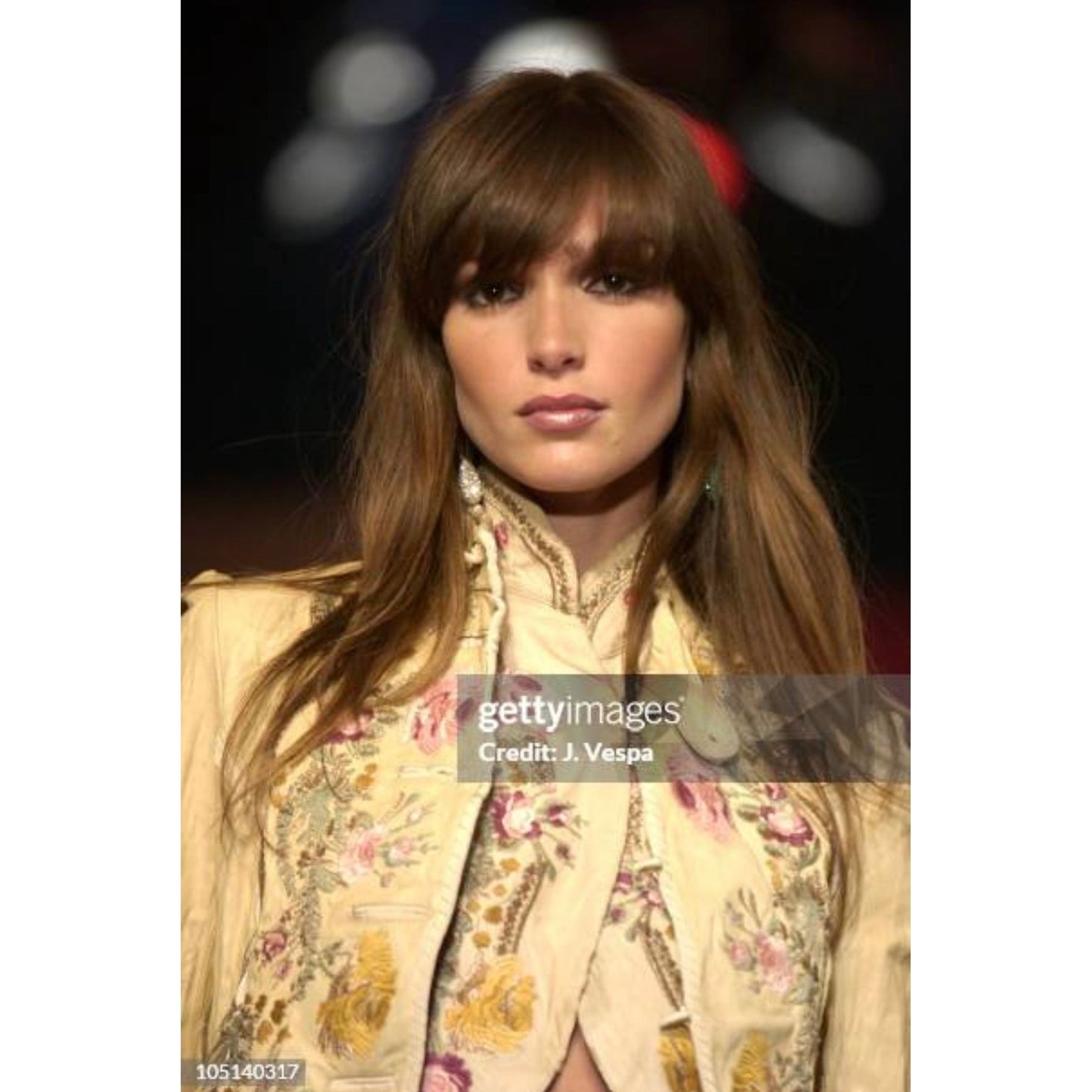 RUNWAY Roberto Cavalli S/S 2003 Angels & Roses Silk Dress (M)