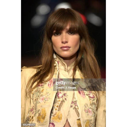 RUNWAY Roberto Cavalli S/S 2003 Angels & Roses Silk Dress (M)