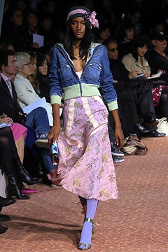 RUNWAY Dolce and Gabbana D&G Floral Silk Dress in Pink F/W 2004 (S)