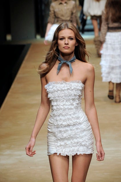 RUNWAY D&G Dolce Gabbana White Lace Corset Dress (IT 40 / S)