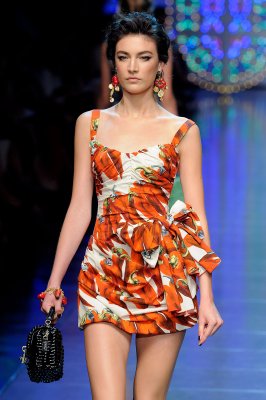 RUNWAY 2012 Dolce & Gabbana Chilli Peppers Dress (XS)