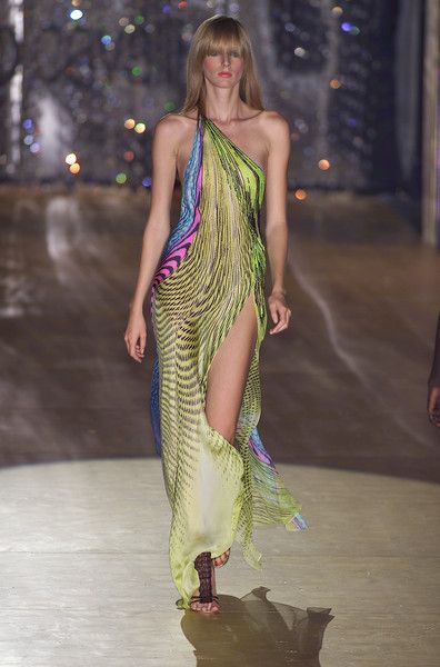 ☆ Roberto Cavalli S/S 2001 Illusion Maxi Dress Gown (M)