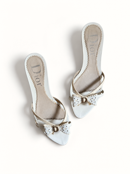 ICONIC Dior By John Galliano 2000s Ribbon Heels Mules (EU 38)