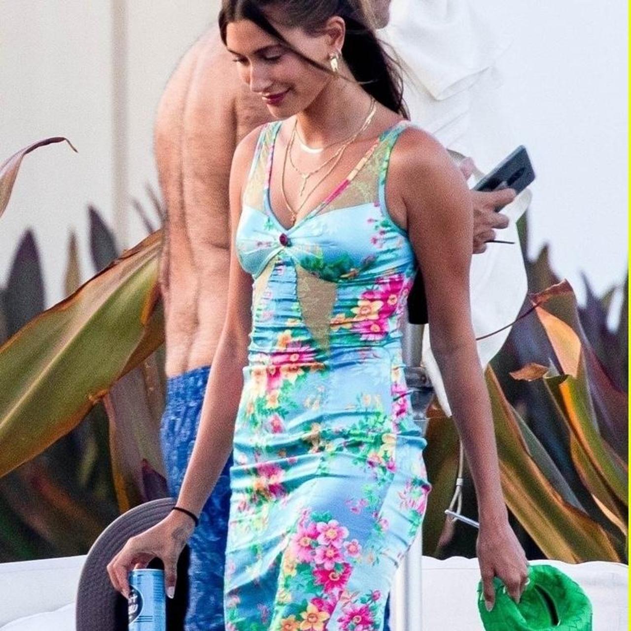 ICONIC Dolce Gabbana D&G S/S 2005 Tropical Turquoise Dress (XS-S)