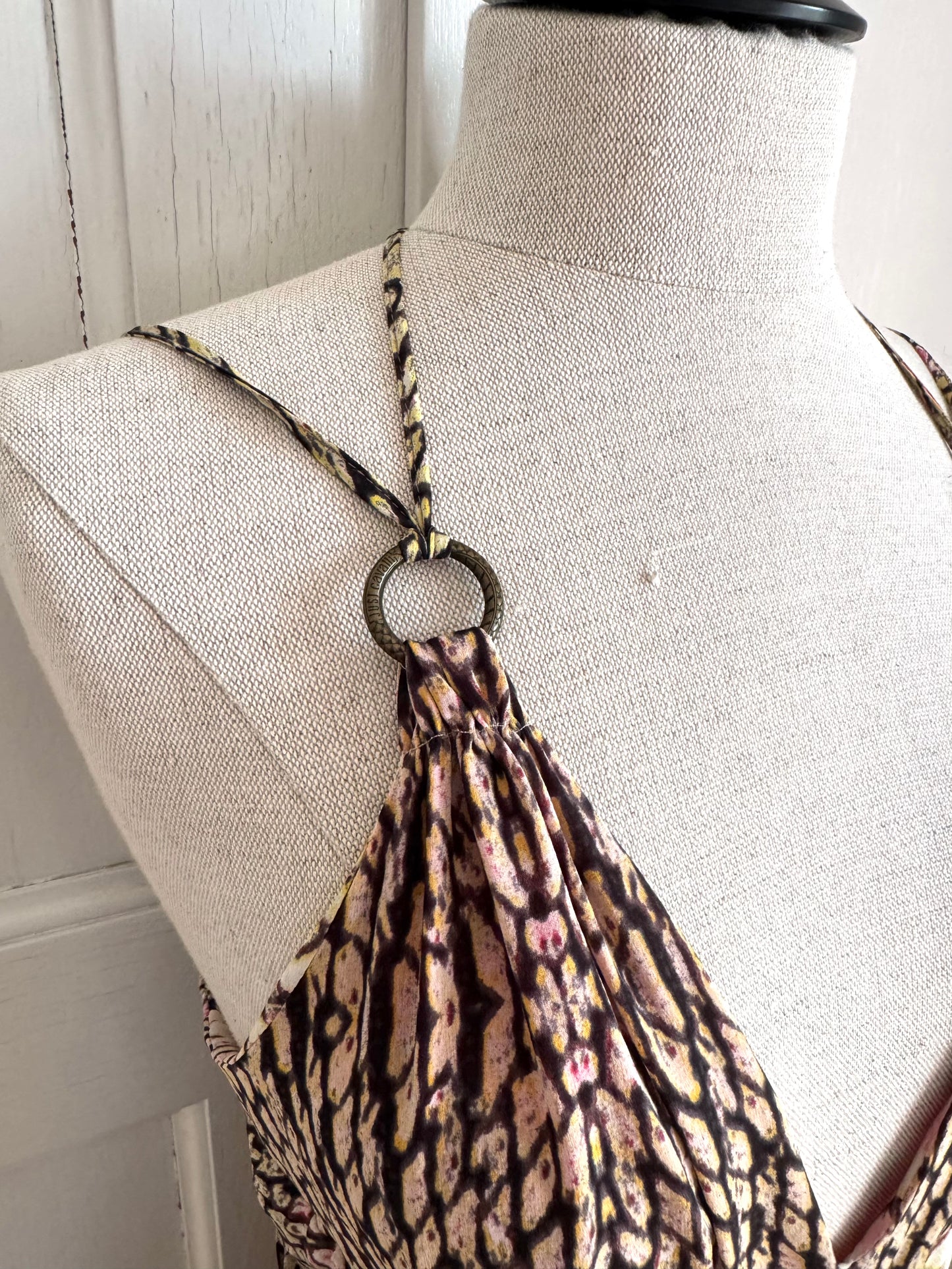 Just Cavalli Silk Snake Dress With a Tag (S)