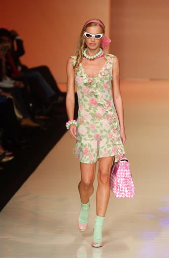 Runway Blumarine Pink Dress Blumarine Blugirl RUNWAY Silk Floral