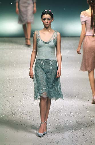 Blumarine 1998 Fall / Winter Blue RUNWAY Dress (S-M)